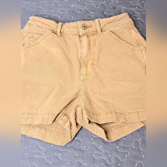 Amercian Eagle Outfitters tan cargo 90's girlfriend short size 00 - Picture 1 of 4